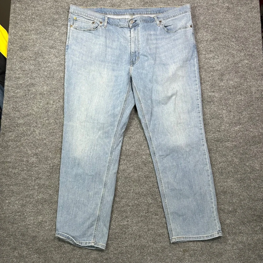 Levi's 541 Straight Jeans Men's Blue Denim Pockets Classic Zip Fly - 48X31